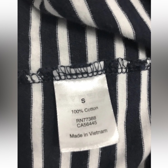 J CREW 100% Cotton Striped Ruffle Navy Blue Sundress Casual Dress S Small 4 6 - Picture 12 of 12